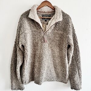 True Grit Sherpa half zip oversized